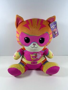 NEW Super Kitties/Super Kitty Masked Ginny Weighted Plush Orange/Pink-Disney  Th
